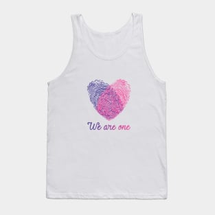 Valentine love gift: we are one heart Tank Top